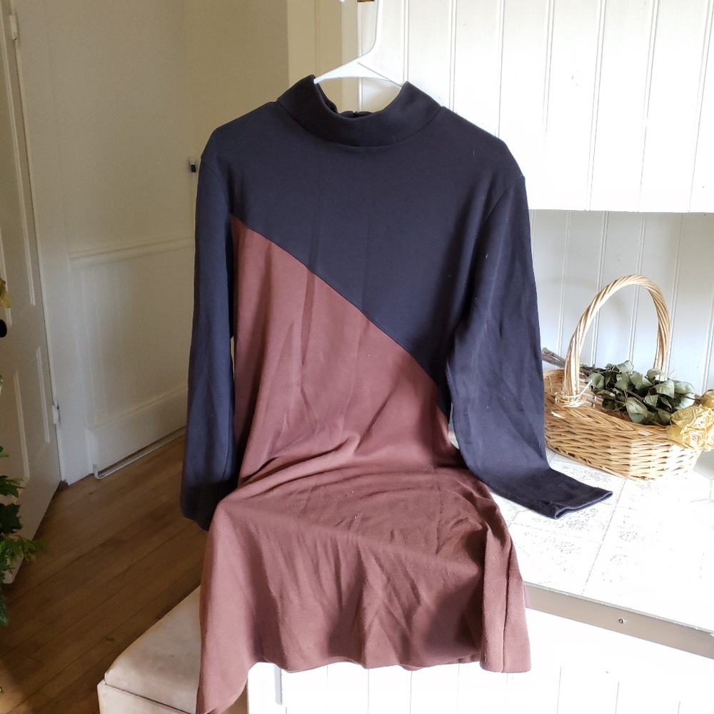Size 16 Styleworks Vintage Mock Turtleneck Dress